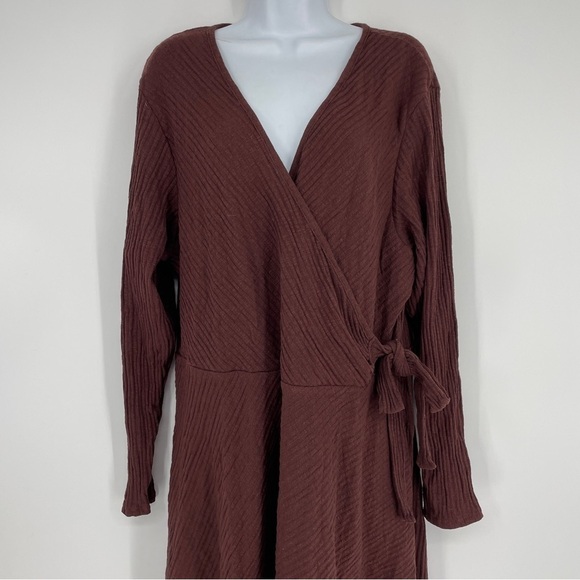 Venus Brown Wrap Dress 3X New - Picture 4 of 5
